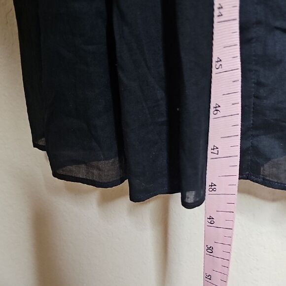 NWOT J.crew Medium Black Spaghetti Strap Ruffled Tiered Midi Dress - Picture 9 of 9